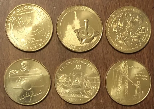 Mdp Lot De 6 Médailles Monnaie De Paris Jeton Touristique Medals Coins Tokens