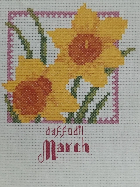 Kit Point De Croix Panna "Jonquilles Jaunes" 35x13cm - Aida 14ct - Diagramme Comptage - Neuf