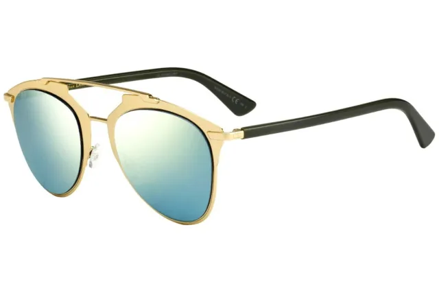 NEW Genuine Christian DIOR REFLECTED Gold Blue Mirror Aviator Sunglasses XX8/3J