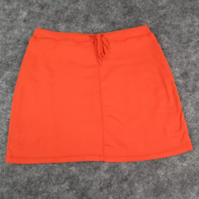 Jones New York Skort Womens Medium Orange Sport Pull On Drawstring Athletic Knit