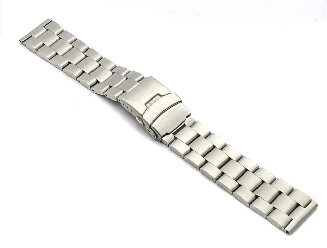 Bracelet montre en acier massif bicolore inoxydable 18mm à 24mm