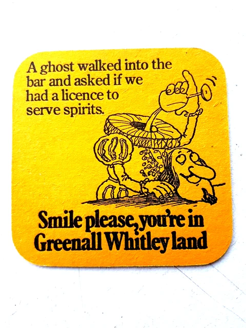 Vintage GREENALL WHITLEY / GREENALL'S - Cat No'352  Beer mat / Coaster