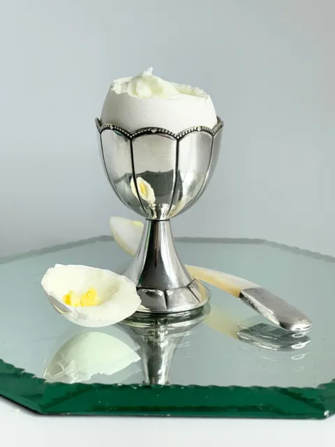 WMF Eierbecher Egg Cup Fächermuster Frühstück Breakfast