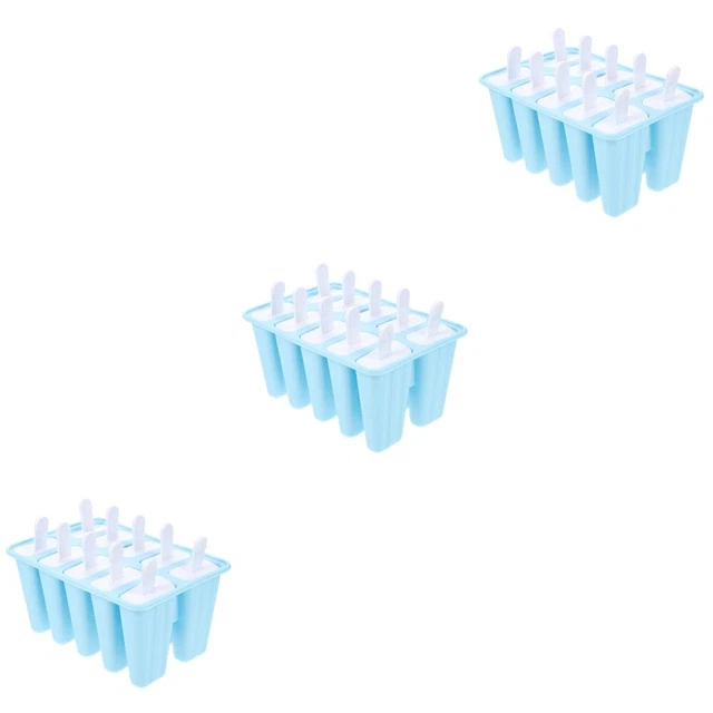 3x Refrigerador Silicona Forma de paletas Silicona Forma de paletas Hágalo usted mismo Hielo Silicona Forma de paletas