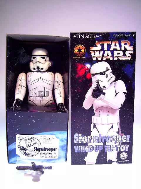 gsTOP GSCOM STAR WARS TIN AGE *STORMTROOPER* OSAKA TIN TOYS, 24cm NEU/NEWnBOX