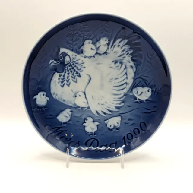 Bing & Grondahl Denmark 1990 CHICKEN HEN Mors Dag Mother's Day Collectors Plate