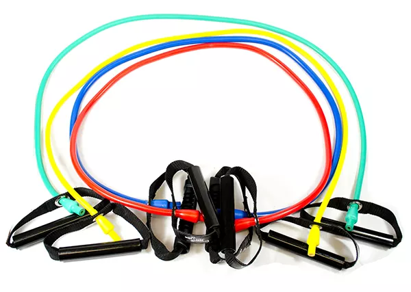 Dittmann BodyTube Gymnastikband Fitnessband für Reha/Therapie mit Plastikgriffen