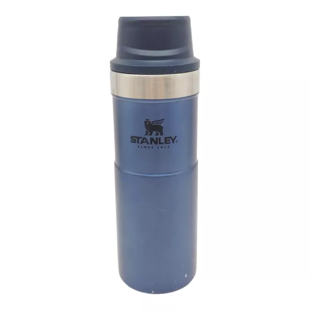 Stanley Classic Trigger Action Travel Mug Tumbler - 16oz Blue Stainless Steel