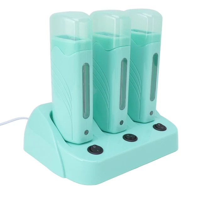 (US Plug 110V)3pcs Roller Wax Warmer Machine Independent Switch Hair Remove XXL