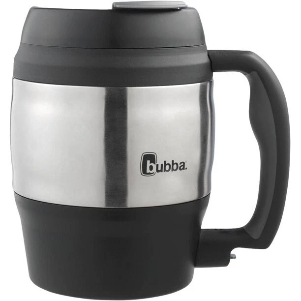 Bubba Classic Stainless Steel Mug 52 fl oz. Travel Coffee Black Keg Shape