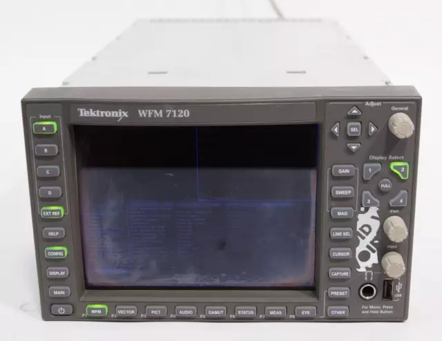 Tektronix WFM7120 Multi-Standard Multi-Format Waveform Monitor Options HD AD 3G