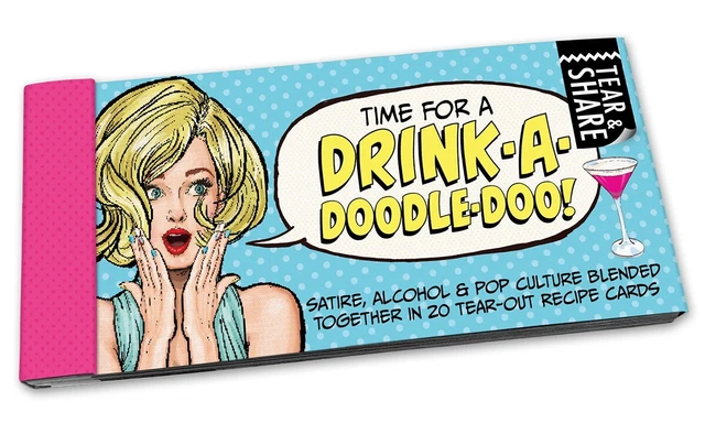 Fun Classic Pop Art Cocktail Recipe Notecards Drinks USA Amerika Getränk Rezepte