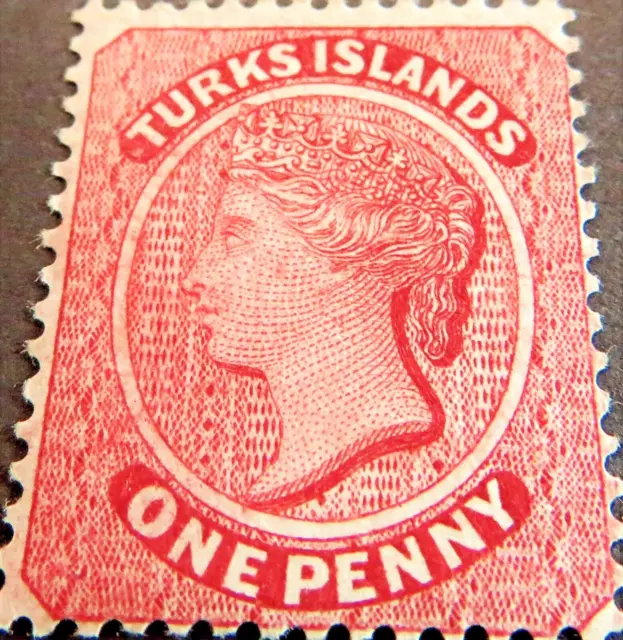 Turks & Caicos Stamps Victoria - 1889 - 1d Crimson - SG: 58 - Unused Mint