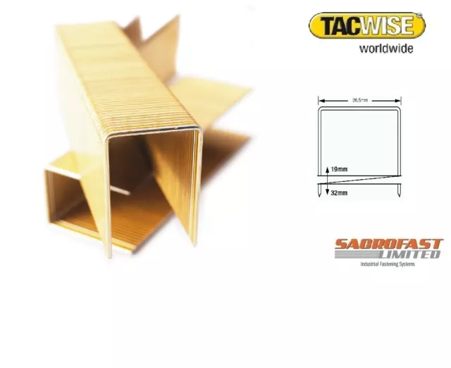 17 Series Wide Crown Staples By Tacwise