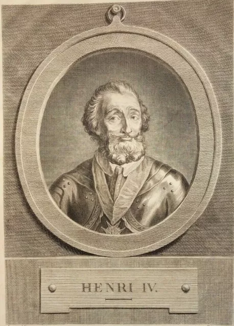 GRAVURE HENRI IV roi de France Bourbon LEPICIER MOITTE