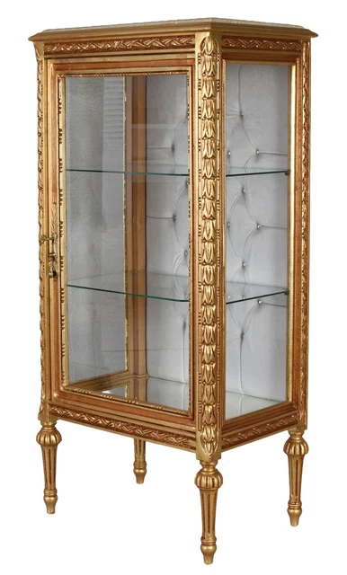 Armoire, vaisselier vitré vintage en bois