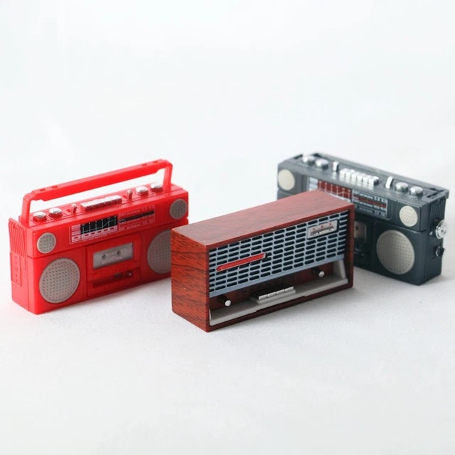 Dollhouse Radio Miniature Retro Model Toy Simulated Children Gift Supplies 2