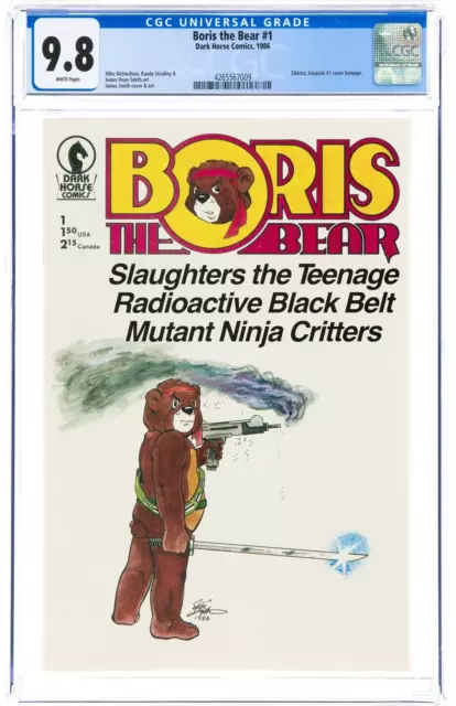 Boris The Bear #1 1986 Cgc 9.8 1St Boris Tmnt Parody Elektra Assassin