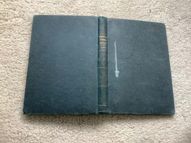 The Christian Monthly Record 1890 Frederick Kirby HB