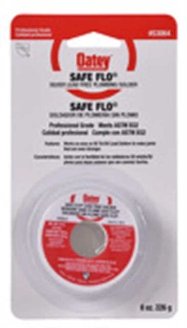 Oatey 53064 0.117 in. ga. Metal Safe-Flo Lead Free Plumbing Wire Solder 1/2 lbs.