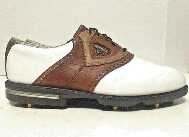 CHAUSSURES DE GOLF Footjoy Gel Fusion blanc marron selle Oxford