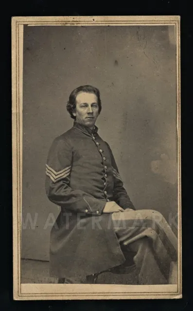 Civil War Soldier SGT WM. ORR 153RD NEW YORK VOL. INFANTRY 1860 CDV Photo - WIA?