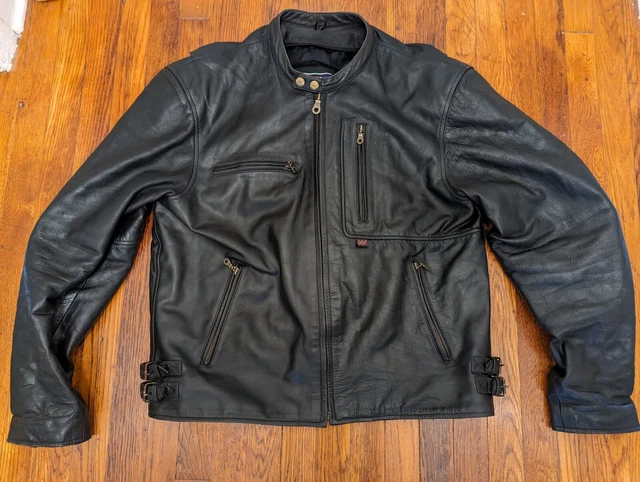 BMG British Motorcycle Gear Montana Leather Jacket Cafe Racer CE Armored - US 48
