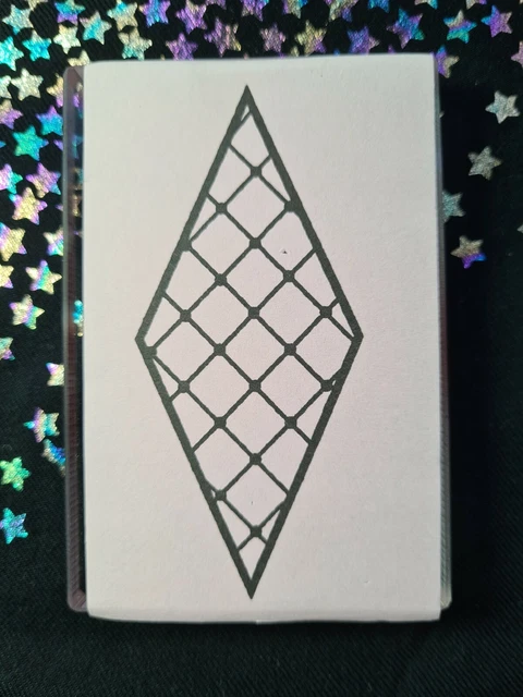 Craft Stamp Cross Hatched Lattice Diamond 9.5 x 6.5 cm Card Making Scrapbook
