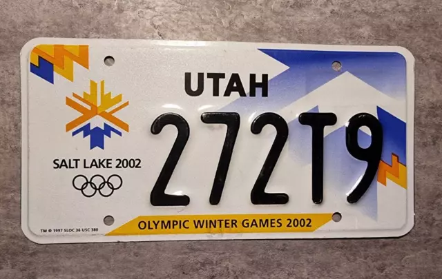 USA Nummernschild Kennzeichen License Plate Utah Salt Lake 2002 #