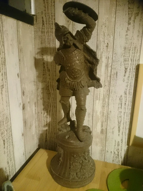 Ancienne Statue Guerrier Signée Auguste Moreau