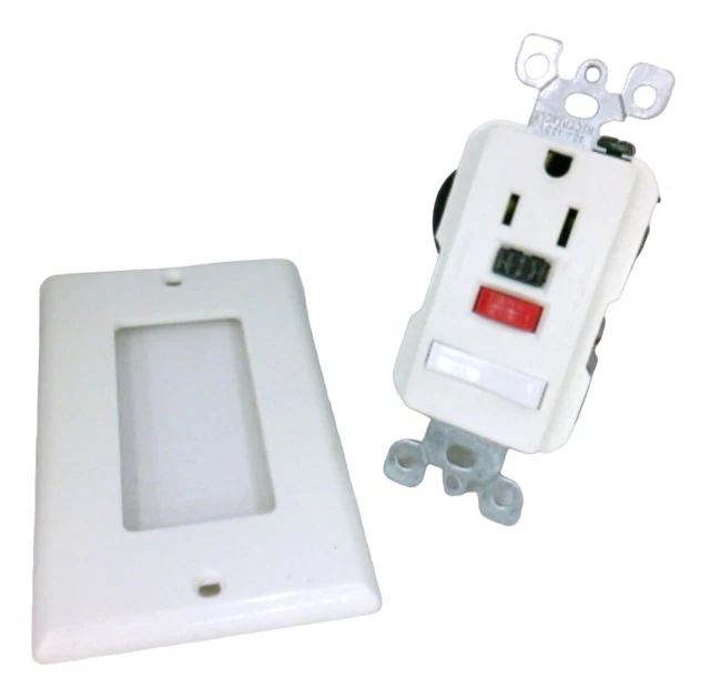 LEVITON GROUND FAULT Circuit Interrupter Switch & GFCI Outlet White