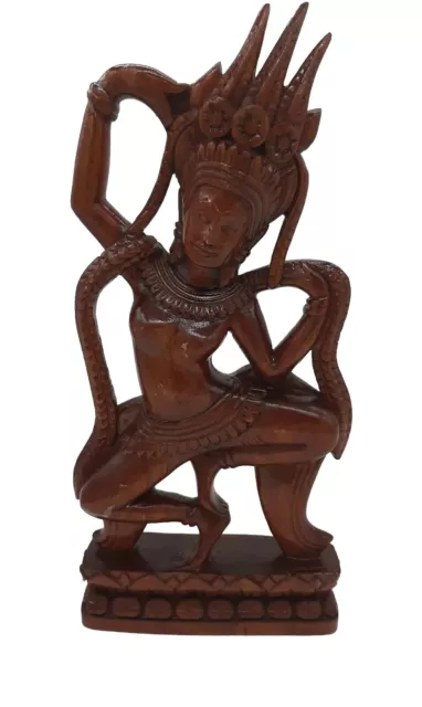 Cambodia Carved Wooden Goddess By Tong Lim 12/2011