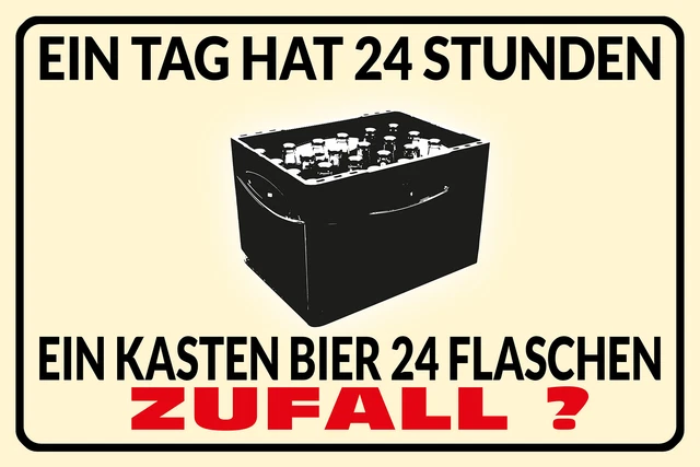 Día 24 Std. Caja Cerveza 24 Botellas Letrero de Metal Cartel de Lata 20 X 30CM