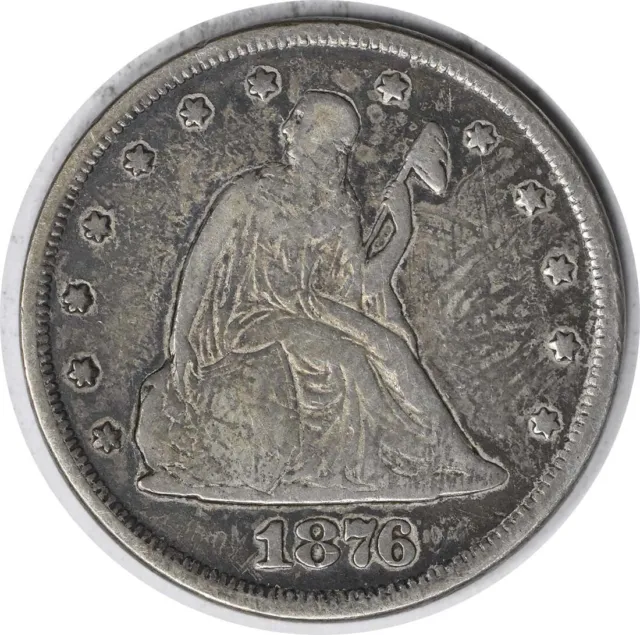 1876 Twenty Cent Piece F Uncertified #206
