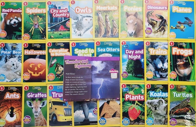 Learning Kids book National Geographic COMPLETE SET PreReader +L1+L2+L3 Nat Geo