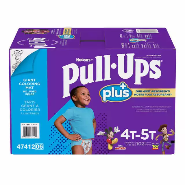 Huggies Pull Ups Training Pants For Boys Size 4T-5T: 38-50lbs, 102ct  CWDS
