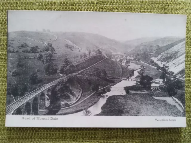 Valentines Head of Monsal Dale, Derbyshire Postcard. Viaduct.