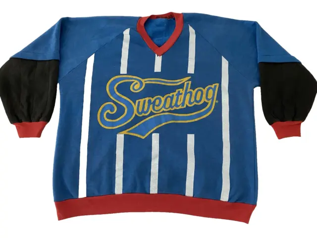 Sweathog Oversized Vintage Sweatshirt 80's Puff XL Varsity Prep College Sweater
