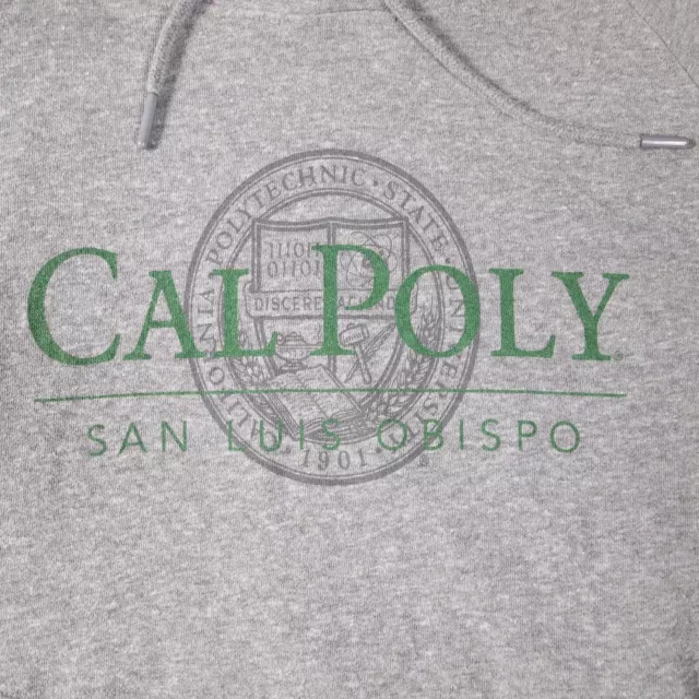 CAL POLY SAN Luis Obispo Gray Hoodie, Ladies Medium, Kangaroo Pocket ...