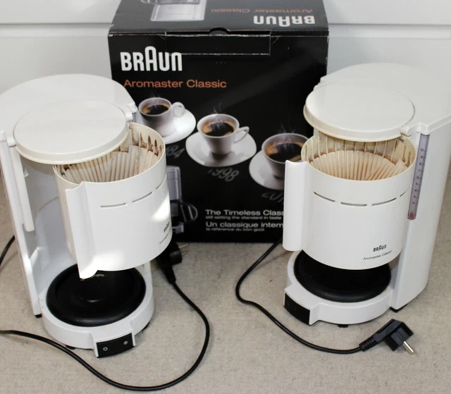 2x BRAUN KF 47/1 Kaffeeautomat Aromaster Kaffeemaschine Classic weiß defekt 5