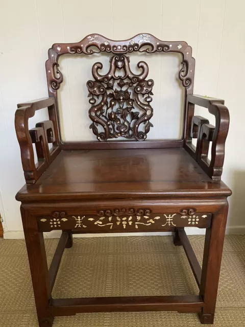 A Chinese antique "Hongmu" "Taishi" Chair Rosewood Or Hardwood