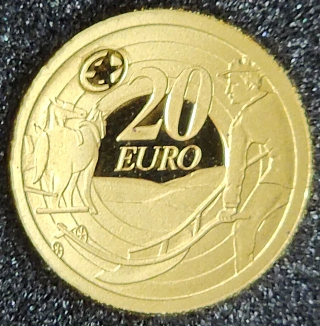 Ireland .999 Gold 20 Euros 2009 Ploughman Banknote Commemorative Coin