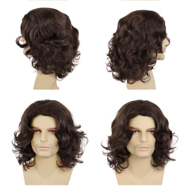 Accessories Male Wavy Wigs Synthetic Hair Short Curly Wigs Retro Cosplay Wig