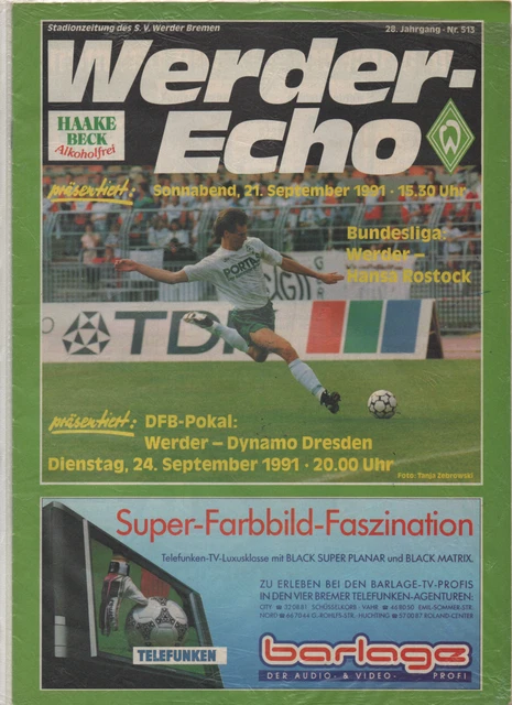 Fanion FC Hansa Rostock Vs FC Barcelone - Coupe UEFA 1991/92