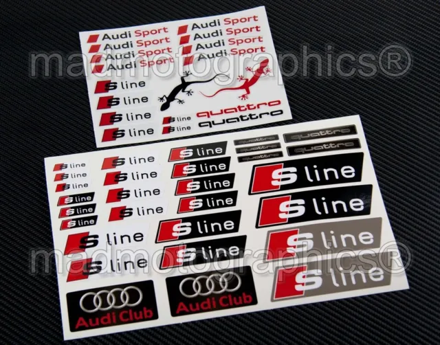 A3 A4 A5 A6 Aufkleber stickers für AUDI Sport S-line S3 S4 felgen S5 S6 S7 S8