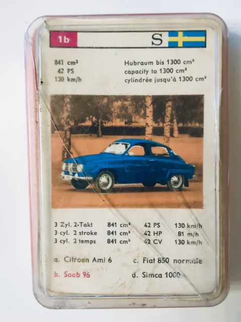 Auto Quartett „Autos“ III/86 Nr. 52622 von F.X. Schmid von 1967