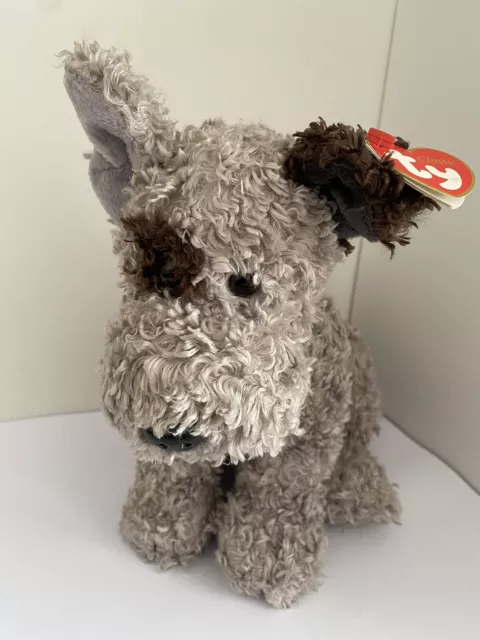 Ty Classic 10” Dog Terrier  "  Boggs"  Paper Tag 2005 Soft  Stuffed Toy