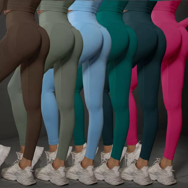 LEGGINGS DE YOGA taille haute en forme de cœur sexy pour femmes leggings  d'entraînement EUR 16,85 - PicClick FR