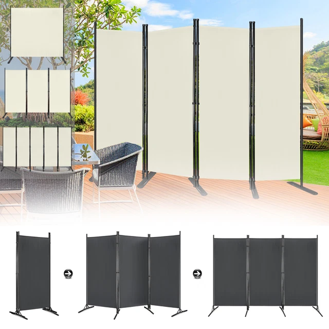 Paravent Polyester Raumteiler Trennwand Balkon Sichtschutz Stellwand Faltbar ** Paravent Polyester Raumteiler Trennwand Balkon Sichtschutz Stellwand Faltbar **