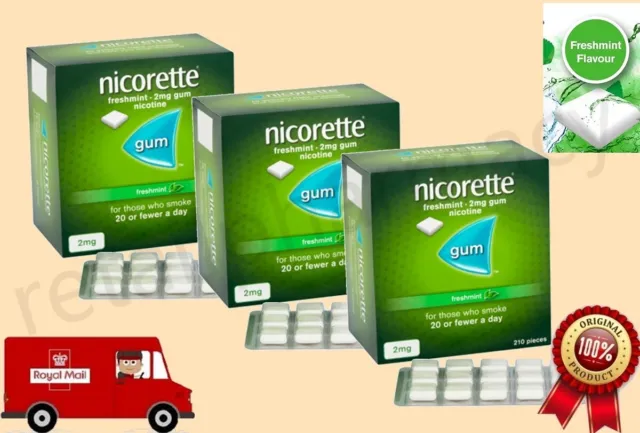 Nicorette Gum Frischminze 2 mg von 210 (BOX 3) Ablaufdatum 2025 2